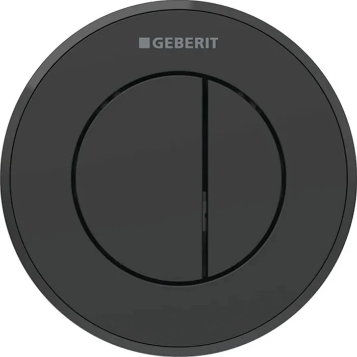 Geberit Typ 10 Fernbetätigung pneumatisch, für 2-Mengen-Spülung, UP-Drücker, schwarz matt