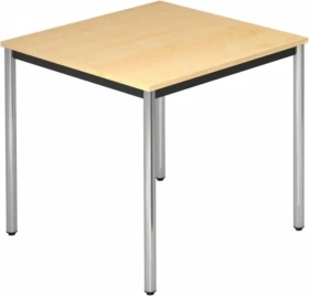 Hammerbacher Meeting D-Serie DR08/3/C Konferenztisch 80x80cm Ahorn/chrom
