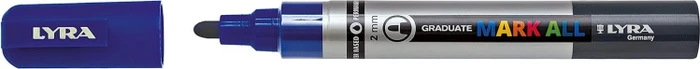 Lyra Graduate Mark All Permanentmarker 2mm dunkelblau, Blister