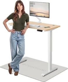 Desktronic HomePro Sitz-Steh-Schreibtisch 120x60cm Eiche/weiß