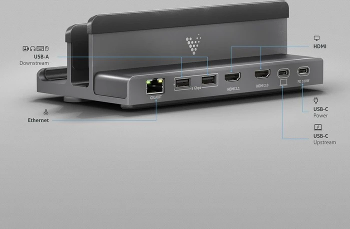 PureLink Vuelogic 7-in-1-USB-C-Docking-Ständer, USB-C 3.1 [Buchse]