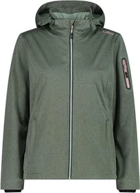 CMP Zip Hood Softshell Funktionsjacke darker jade mel (Damen)