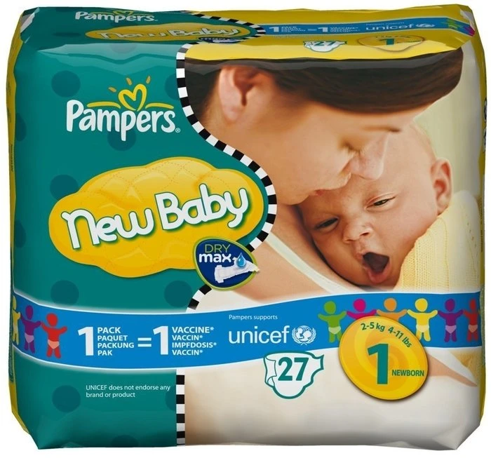 Pampers Premium Protection New Baby Gr.1 Einwegwindel, 2-5kg, 27 Stück