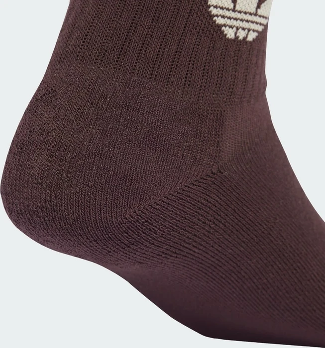 adidas Mid-Cut Crew Socken wonder mauve/trace khaki/shadow brown, 3 Paare