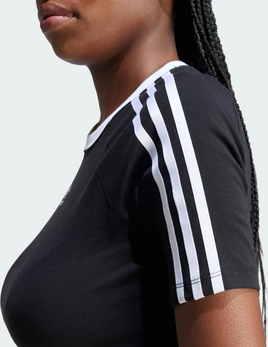 adidas 3-Streifen Baby T-Shirt kurzarm schwarz (Damen)