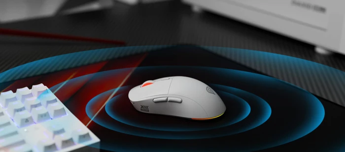 Genesis Zircon XIII Custom Wireless Gaming Mouse weiß, USB
