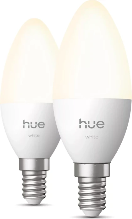 Philips Hue White 470 LED-Bulb E14 3.7W/827, 2 Stück