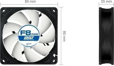 ARCTIC F8 PWM PST, 80mm, 5er-Pack