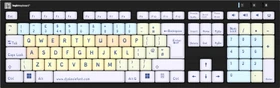 LogicKeyboard Nero Slim Line Dyslexie Keyboard PC, USB, UK (LKB-DYSLEX-BJPU-UK)