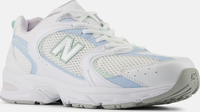 New Balance 530 white/light chrome blue/clay ash