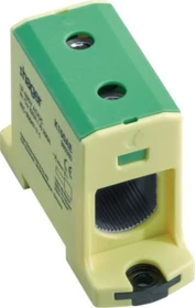 Hager Anschlussklemme für Aluminium und Kupferleitungen, 25mm²-150mm², grün gelb