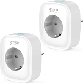Gosund SP1 Smart Wi-Fi Plug, Smart-Steckdose mit Strommessfunktion, 2er-Pack