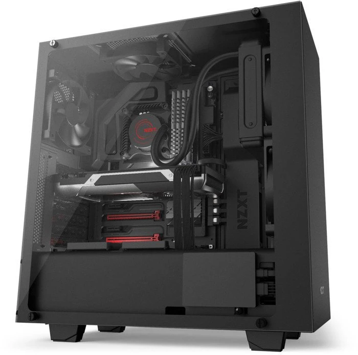 NZXT Source S340 Elite schwarz, Glasfenster