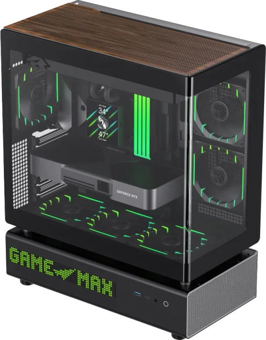 GameMax N90 Black, Glasfenster