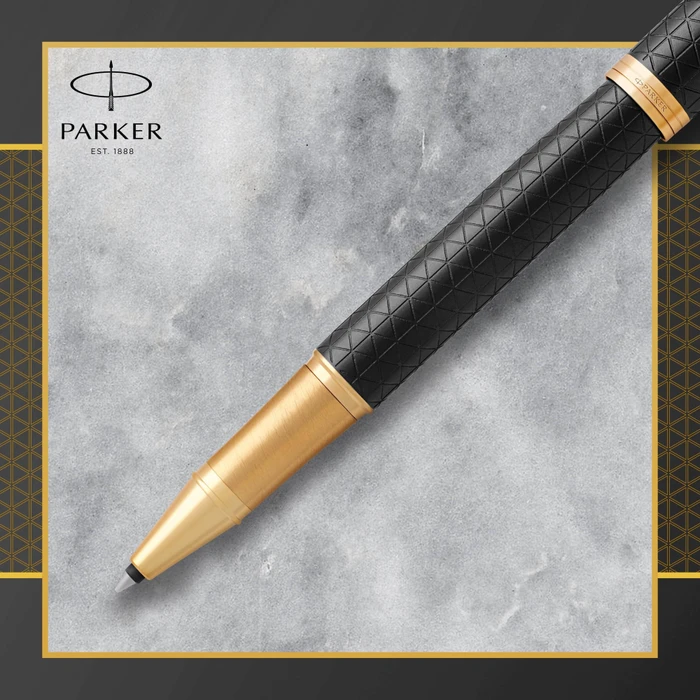 Parker IM Premium Tintenroller (Mine) black/gold trim, Geschenkbox (1931660) – Bild 4 von 7