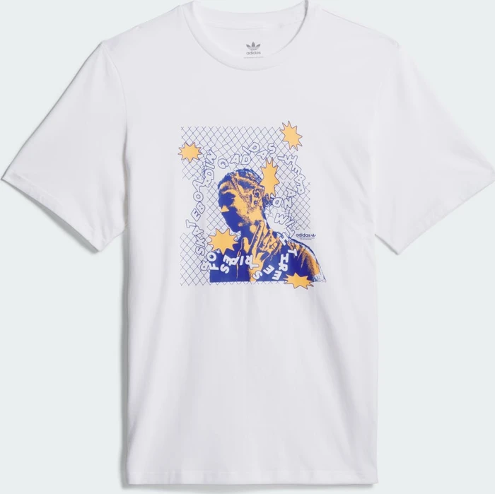 adidas Skateboarding Lil Dre T-Shirt kurzarm white/royal blue/hazy orange (Herren)