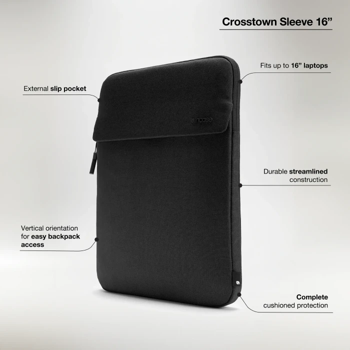 Incase Crosstown Sleeve 16" (MacBooks), schwarz