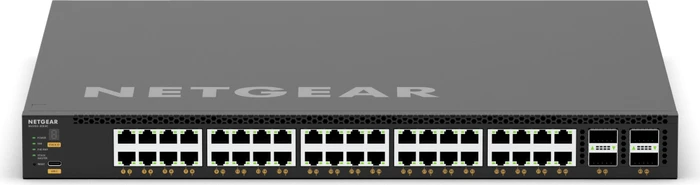 Netgear AVoIP M4350 Rackmount 10G Managed Switch, 40x RJ-45, 4x QSFP28, 196W PoE++