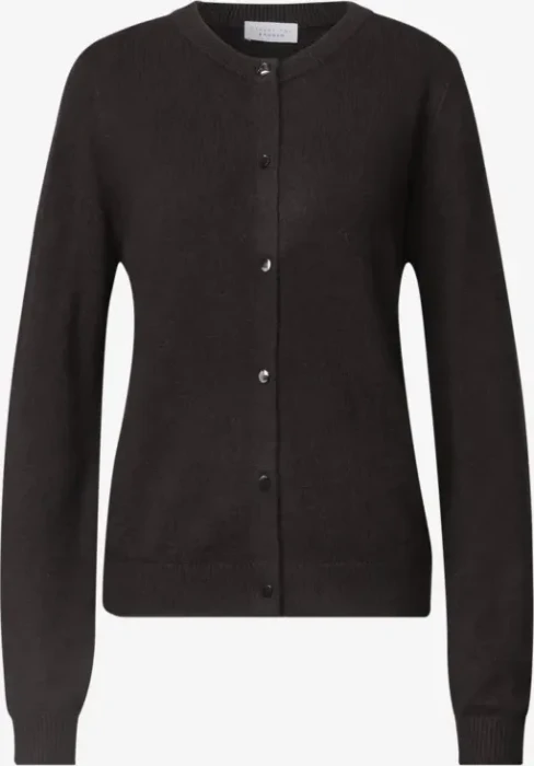 Street One Cardigan mit Rundhals Jacke charred brown mel. (Damen)