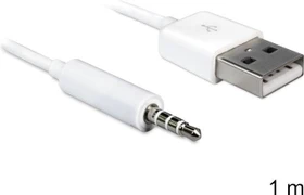 DeLOCK USB-A Stecker [Stecker]/Klinke 3.5mm 4-Pin [Stecker] Adapterkabel, weiß (83182)