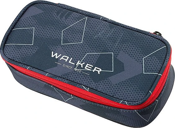 Schneiders Walker Wizzard School Pencil Box small Schlampermäppchen grey polygon