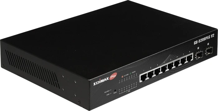 Edimax Pro GS-50 Desktop Gigabit Smart Switch, 8x RJ-45, 2x SFP, 85W PoE+