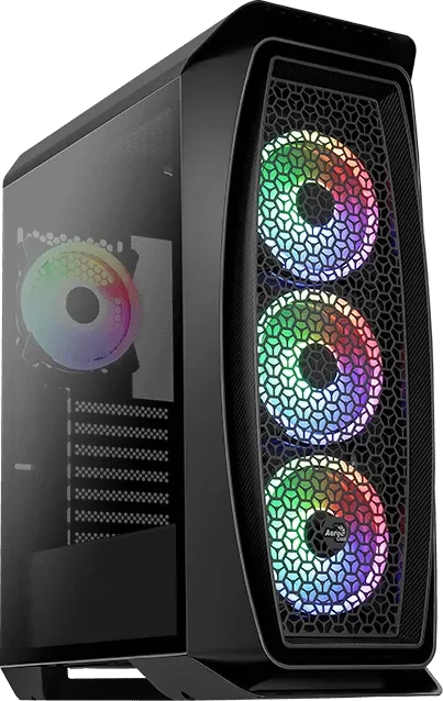 AeroCool Aero One Duo, schwarz, Glasfenster