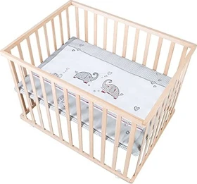 roba Laufgitter Jumbotwins Holz inkl. Schutzeinlage 73x98.5cm natur