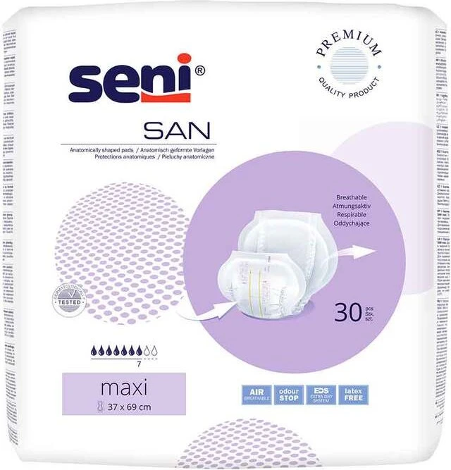 Seni San Maxi Hygieneeinlage, 30 Stück