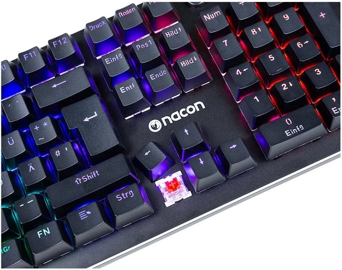 Nacon CL-520 Mechanical Keyboard, LEDs RGB, schwarz, Outemu Red, USB, DE