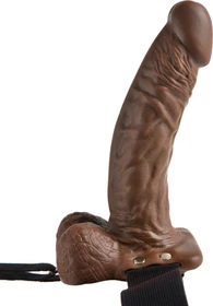 Pipedream Fetish Fantasy Series 7 Hollow Strap-On with Balls brown