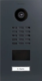 DoorBird D2101V V2 IP Video Türstation mit 1 Ruftaste, Edelstahl, anthrazit