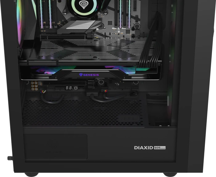 Genesis Diaxid 605 ARGB, schwarz, Glasfenster
