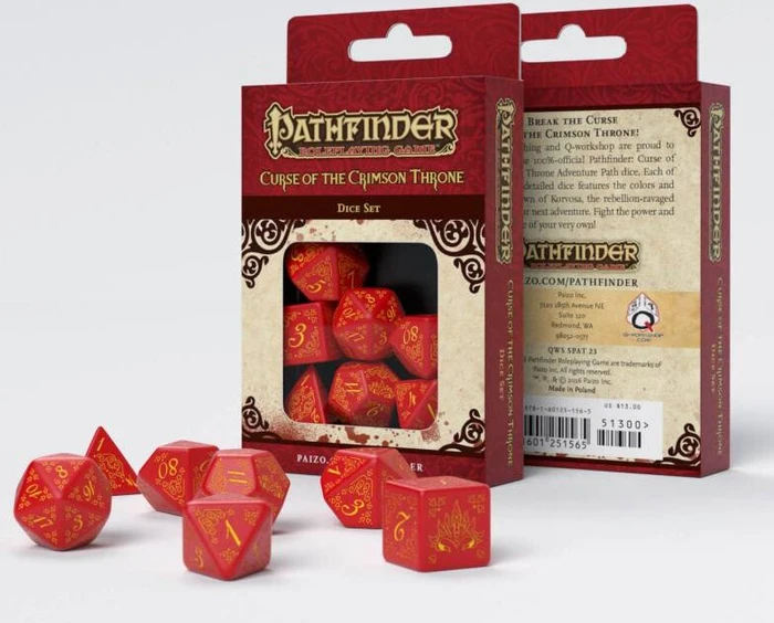 Q-Workshop Würfelset Pathfinder - Curse of the Crimson Throne