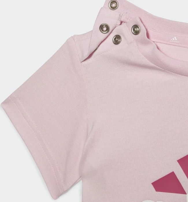 adidas Essentials Organic Cotton T-Shirt and Shorts Set clear pink/preloved fuchsia (Junior)