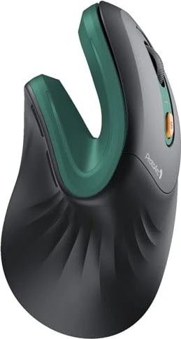 ProtoArc EM11 NL, Vertikale Maus, schwarz/grün, Rechtshänder, USB/Bluetooth