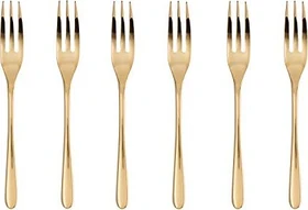 Sambonet Taste Edelstahl PVD Kuchengabel gold, 6 Stück