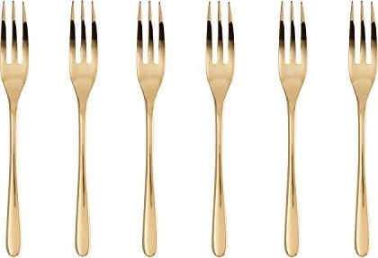 Sambonet Taste Edelstahl PVD Kuchengabel gold, 6 Stück