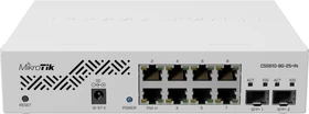 MikroTik Cloud Smart Switch CSS610 Desktop Gigabit Smart Switch, 8x RJ-45, 2x SFP+, PoE PD (CSS610-8G-2S+IN)