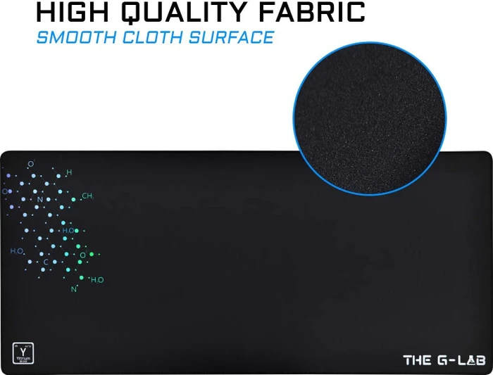 The G-Lab Pad Yttrium XXL Gaming Mauspad, schwarz/blau