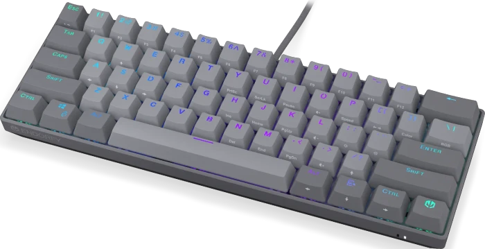 Endorfy Thock V2 Compact, PBT, grau, LEDs RGB, hot-swap, Endorfy RED, USB, US