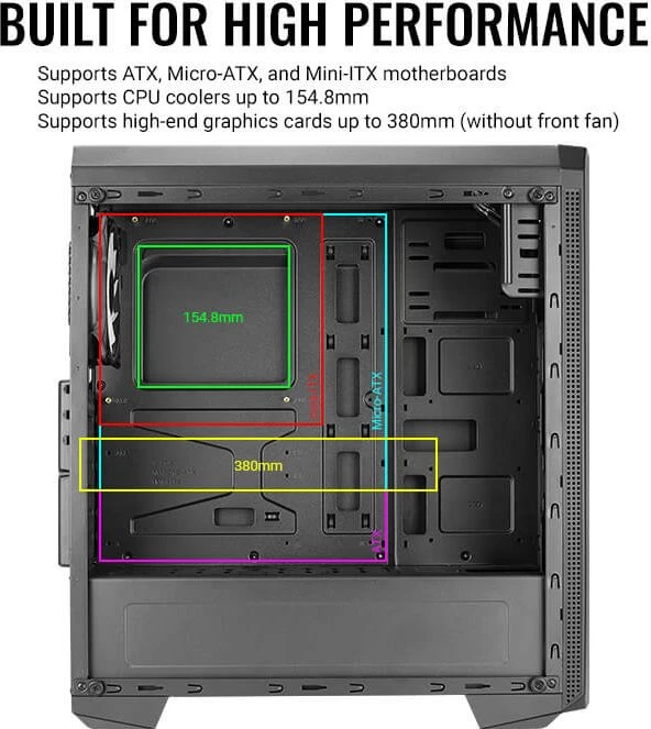 AeroCool Genesis ARGB, Acrylfenster
