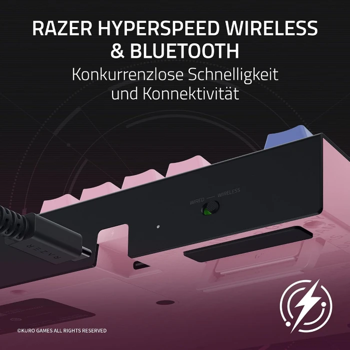 Razer BlackWidow V4 TKL Hyperspeed, Wuthering Waves, hot-swap, Razer ORANGE Tactile Gen-3, USB/Bluetooth, US