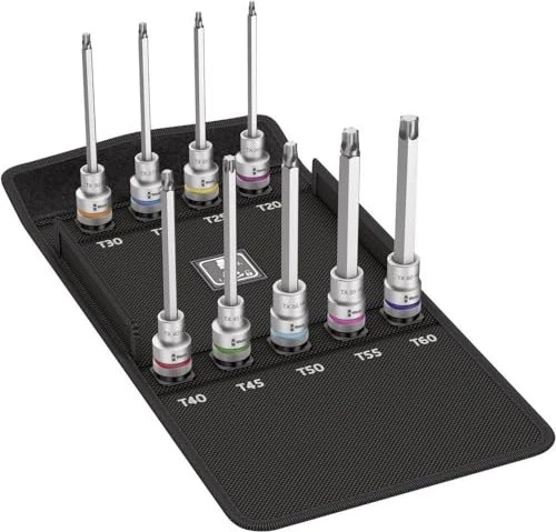 Wera 8767 C TORX HF 3 Zyklop Torx Steckschlüsselsatz inkl. Tasche, 9-tlg.