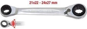 KS Tools GEARplus 4in1 Doppelringratschenschlüssel, 21/22/24/27x275mm