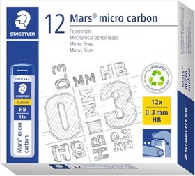 Staedtler Mars micro carbon 250 Druckbleistiftmine HB 0.3mm graphit, 12er-Pack