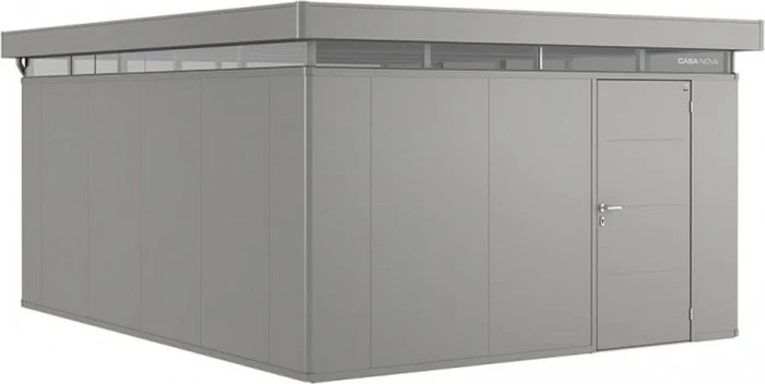 Biohort CasaNova 4x5 Gerätehaus Türanschlag rechts quarzgrau-metallic