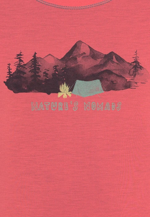 Jack Wolfskin Hiking Graphic Funktionsshirt kurzarm sunset coral (Junior)