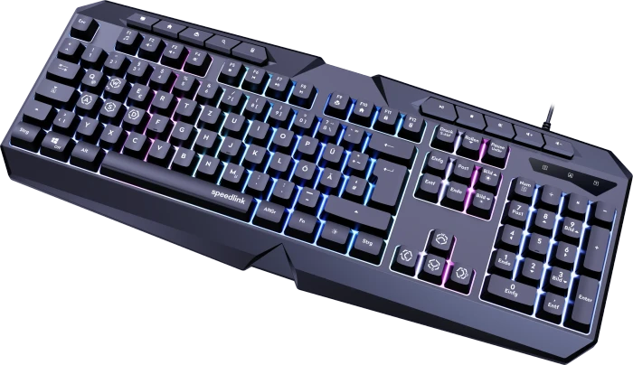 Speedlink Ludicium RGB Rainbow Gaming Keyboard, schwarz, USB, DE