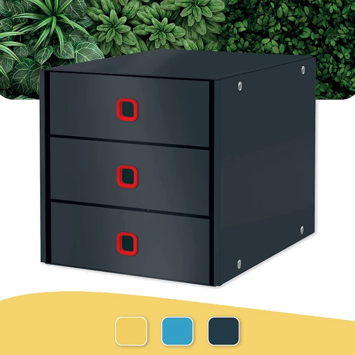 Leitz Click & Store Cosy Schubladenbox, 3 Schubladen, grau